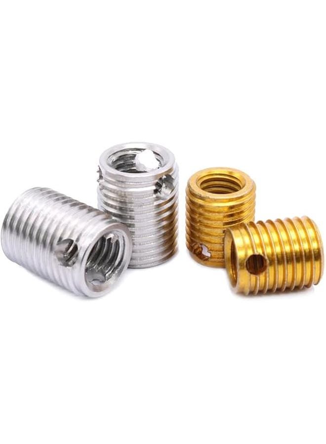 M8xM12x9mm إصلاح الخيوط إدراج ثلاثي الثقوب بوشن ذاتي التنصت 10 قطع مجلفن فولاذ الكربون فولاذ مقاوم للصدأ - Image 1